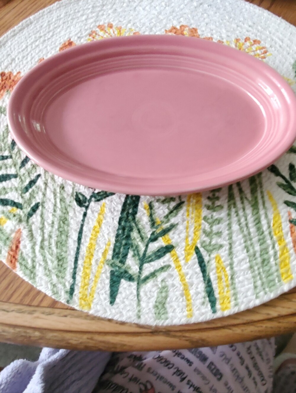 Pink Oval Plate FIESTA